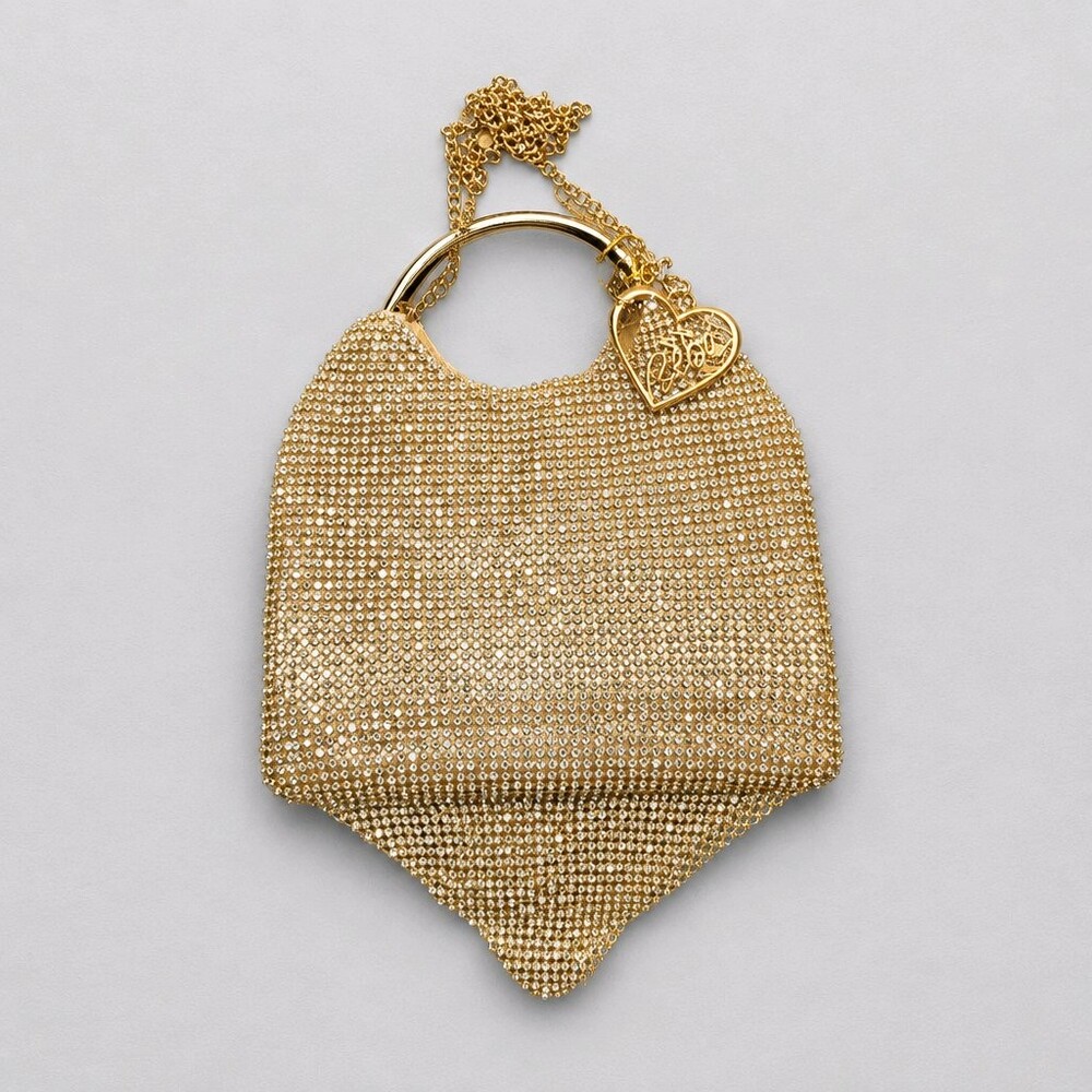 bebe Crossbody Bag Gold-tone Metal Mesh